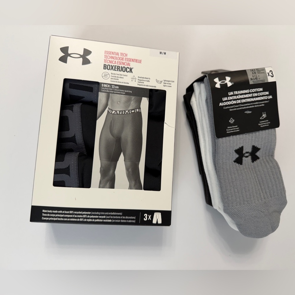 Under Armour Men’s Bundle Boxerjocks and Socks NWT